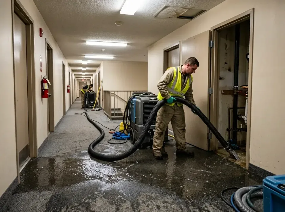 multi-unit-apartment-hallway-f-005 — frequently asked questions, Emergency Burst Pipe Water Extraction & Removal in Stone Ri…